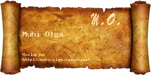 Muhi Olga névjegykártya